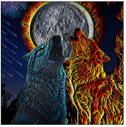Elemental spirit wolf